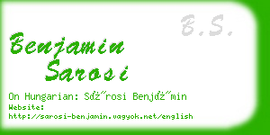 benjamin sarosi business card